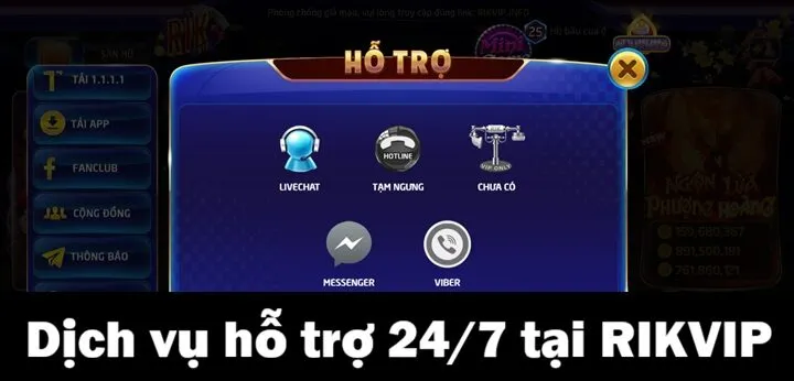 Nâng cao trải nghiệm với dịch vụ Rikvip hỗ trợ 24/7