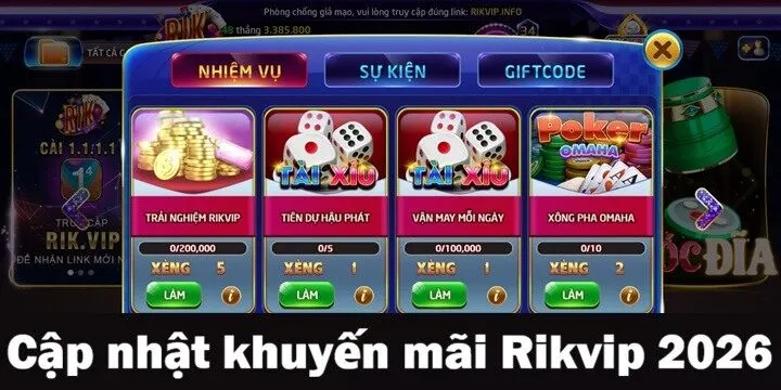 Khuyến mãi Rikvip - Cập nhật ưu đãi mới nhất năm 2026 2 Thông tin mới nhất về khuyến mãi Rikvip năm 2026