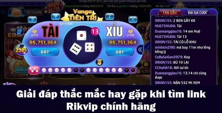 Khi tìm link chính hãng Rikvip, game thủ lăn tăn điều gì? 