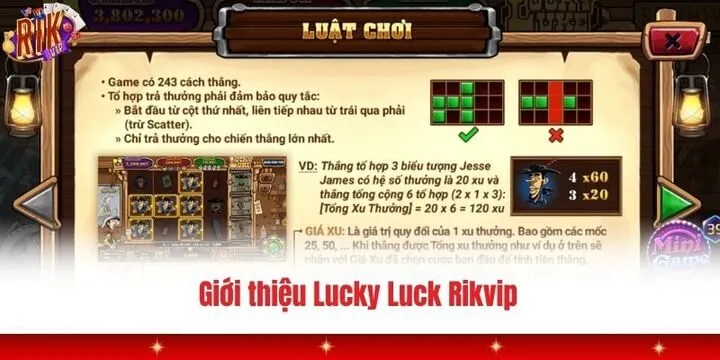 Lucky Luck Rikvip - Săn hũ viễn Tây đổi thưởng cực khủng 2 Trải nghiệm Lucky Luck Rikvip săn hũ viễn Tây cực đỉnh
