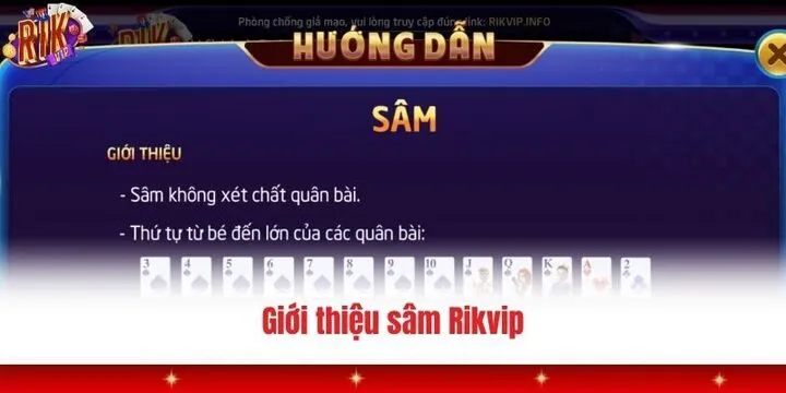 Giới thiệu vài nét về game bài sâm Rikvip