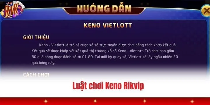 Keno Rikvip - Mang đến cơ hội trúng lớn với xổ số siêu tốc 2 Khám phá luật chơi Keno Rikvip cực đơn giản.