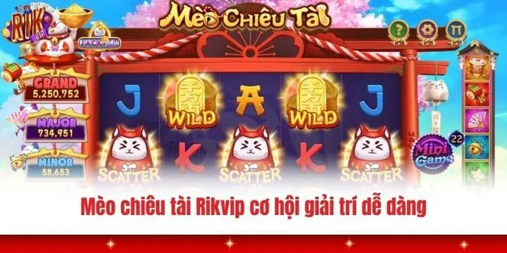 Mèo chiêu tài Rikvip mang đến cơ hội giải trí dễ dàng nhất