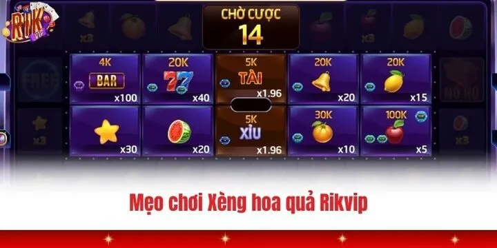 Một số ưu điểm tuyệt vời khi tham gia Xèng hoa quả Rikvip