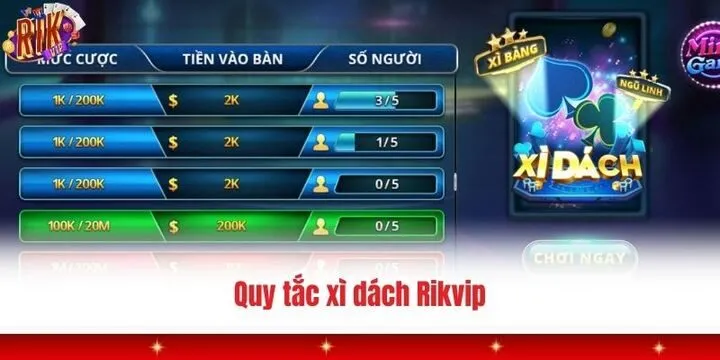 4 quy tắc chơi xì dách rikvip quan trọng nhất